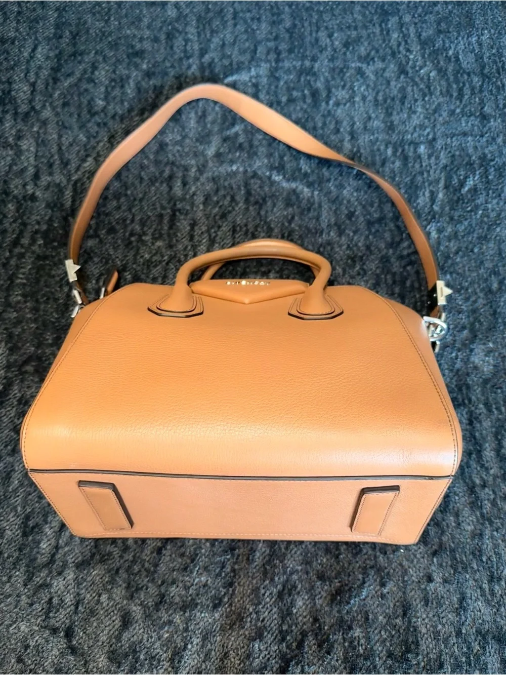 NWT Givenchy Tan Leather Satchel with Detachable Strap